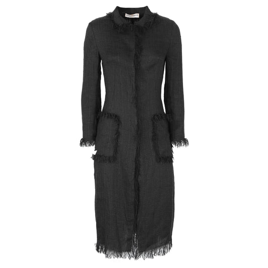 SS 2001 Distressed Viscose and Linen Coat
