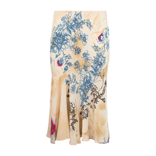 SS 2003 Tattoo Multicolored Silk Skirt