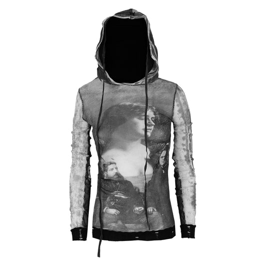 FW 2003 Portrait Mesh Hoodie