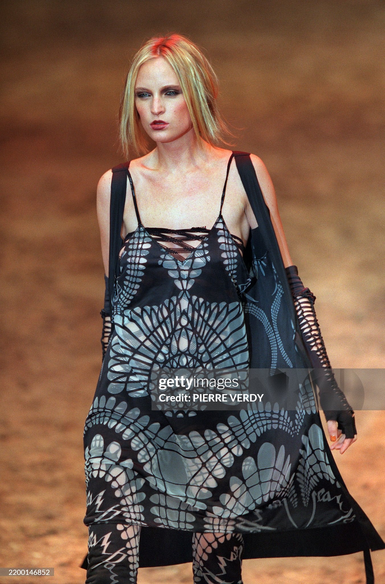 SS 2001 Tribal Mesh Dress