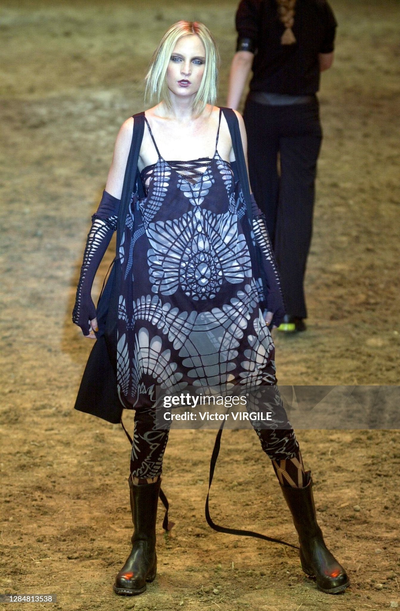SS 2001 Tribal Mesh Dress
