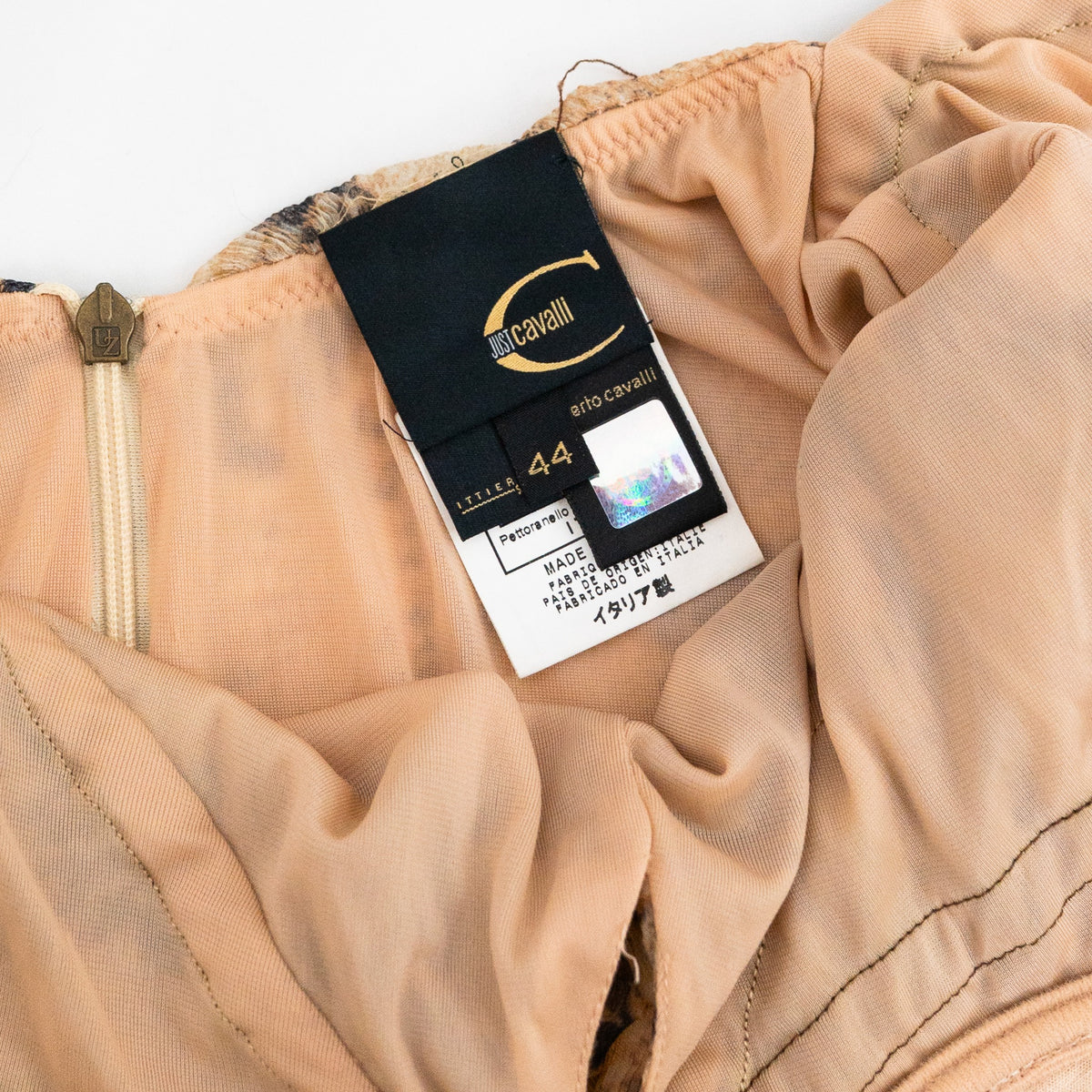 Just Cavalli Roberto Cavalli size 44 brand label detail